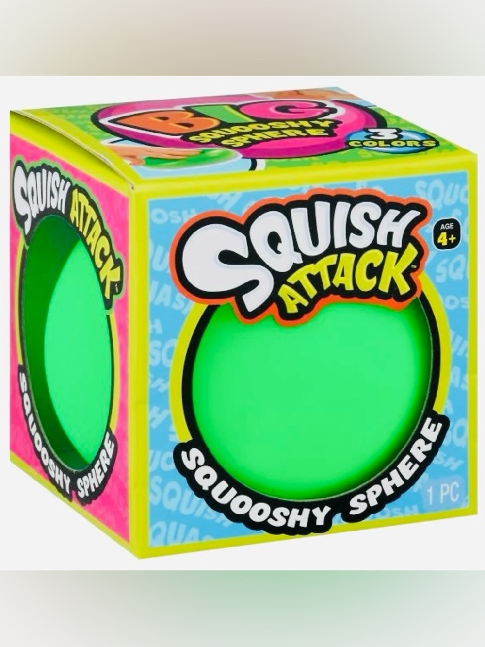 Jumbo Squish Attack Squooshy Sphere - Neon Green